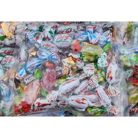 Ukrainian Assorted Caramel Candy Mix by HolanDeli 1lb Bag. (6 types of different candy).