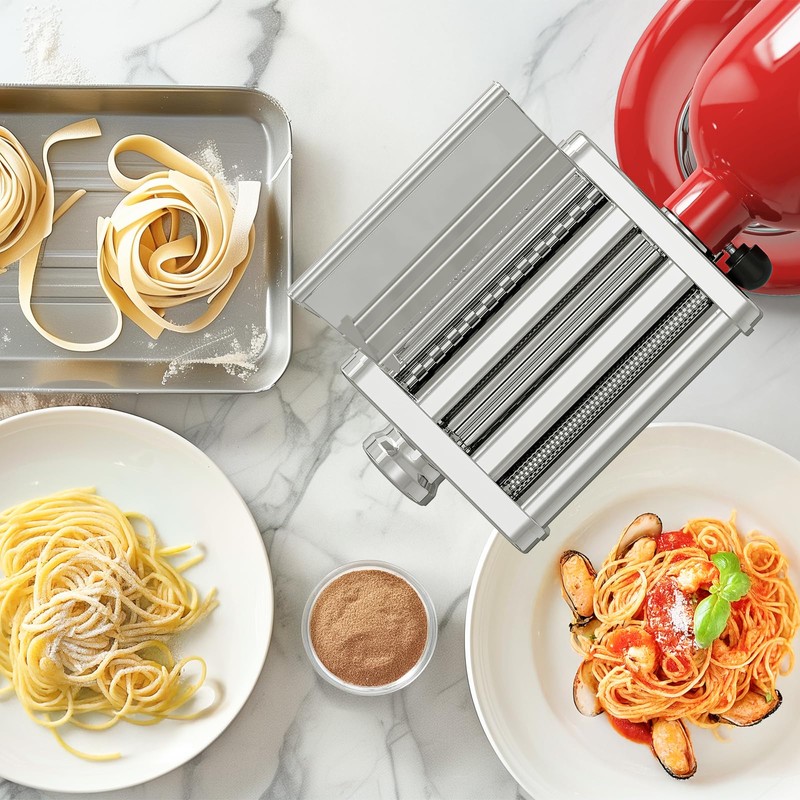 Pasta Maker Attachment for KitchenAid Stand Mixer, 3-in-1 Pasta Maker