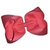 Solid Jumbo Neon Pink Boutique Hair Bow 6" MADE IN