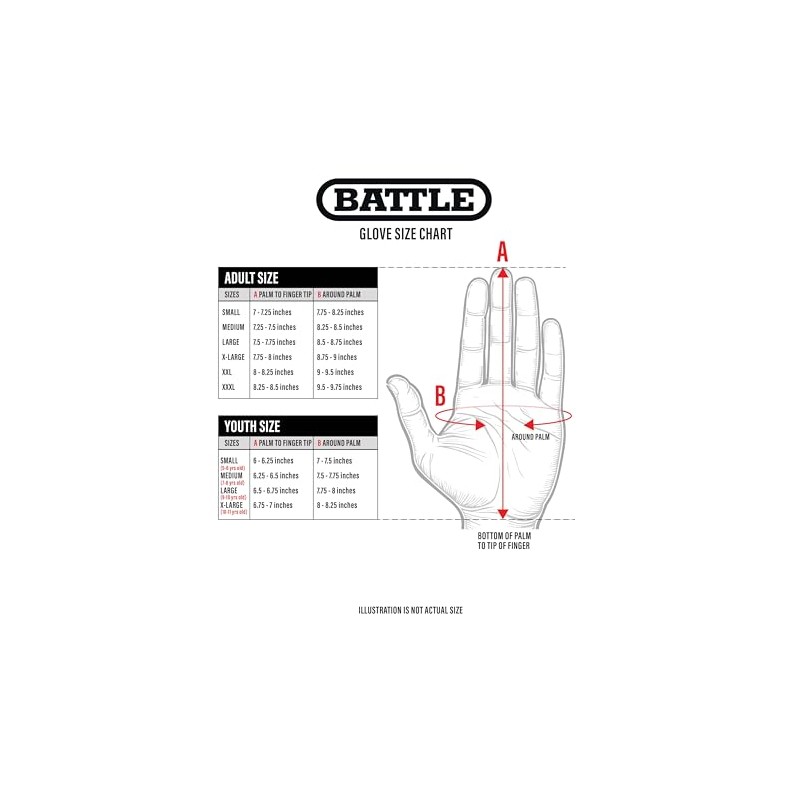 Battle Sports Texas Flag Doom 1.0 Football Receiver Gloves (Youth,