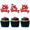 24 piezas de adornos de Navidad Oh Baby para cupcakes