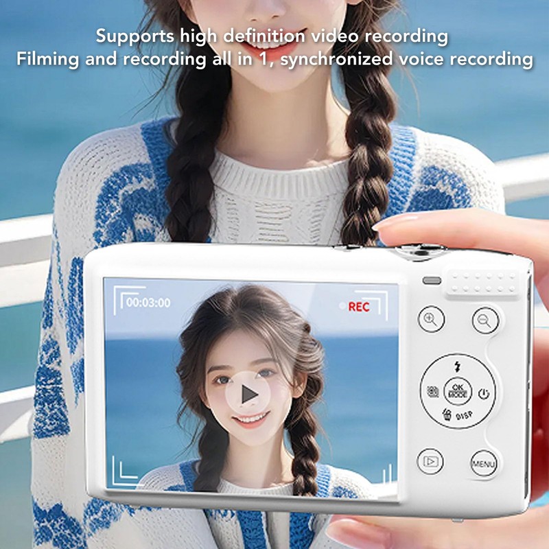 5K Digital Camera, WiFi 75MP Vlogging Cameras for YouTube, Compact