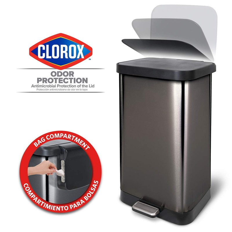 Glad 20 Gallon / 75.5 Liter Extra Capacity Stainless Steel