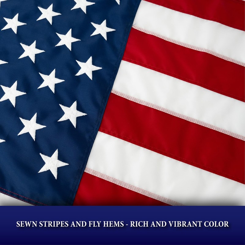 ALLIED FLAG American Flag 5x8 FT Embroidered Nylon US Flag,