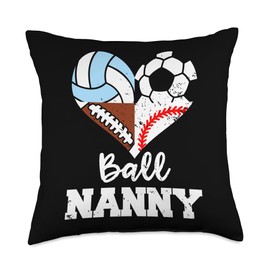 Ball Nanny Soccer Football Baseball Volleyball Player Throw Pillow