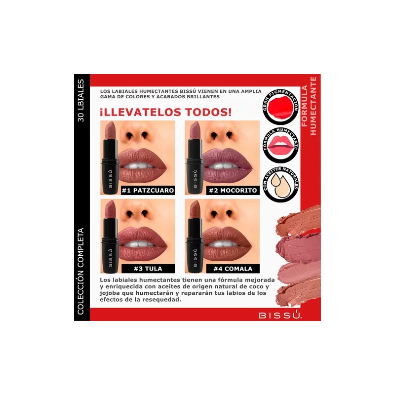 30 Labiales Humectante Bissú Originales Kit Set Pack