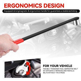 Auto Dynasty Serpentine Belt Tool Set, 9pcs Ratcheting Wrench Belt Remove and Install Kit for Spring Loaded Automative Repair, Serpentine Belt Removal and Installation