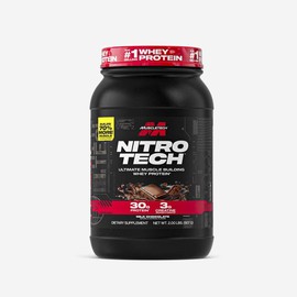 Muscletech Whey Protein Powder (2 Pound) - Nitro-Tech Ultimate Muscle Building Formula with Whey Protein Isolate & Peptides - 30g of Protein, 3g of Creatine & 6.8g of BCAA:_1.5 lb._Milk Chocolate