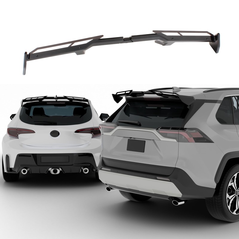 NARPES Rear Window Roof Spoiler Wing Gloss Black Compatible with