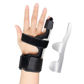 NIRJIK Thumb Splint, Thumb Brace, Thumb Orthosis for Left and Right Hand - Stable Support for CCD Thumb Joint, Trigger Finger and Arthritis with 3D Aluminium Plate