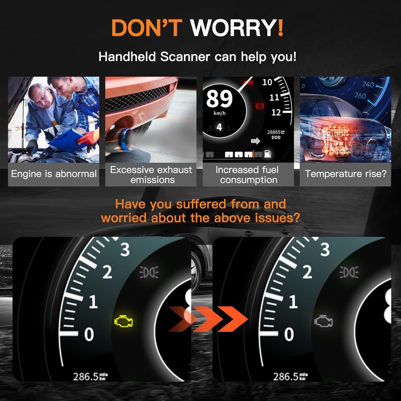 JUTA D50 OBD2 Scanner Car and Truck Code Reader Heavy
