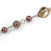 Avalaya Glass and Shell Bead with Silver Tone Metal Wire