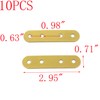 MY MIRONEY 10-Pack Gold Straight Braces 2.95" x 0.71" Flat