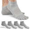 Men's Toe Socks, 5 Pairs Cotton No Show Low Cut