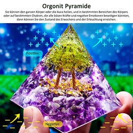 Tyuodna Tyuodna Orgonit Pyramide,Edelsteine Heilsteine,Orgon Pyramide,Reiki Chakra Steine,Kristall Steine fr Chakra-Heilung,Meditation, Yoga,Esoterik Geschenke (Violett-Lebensbaum)