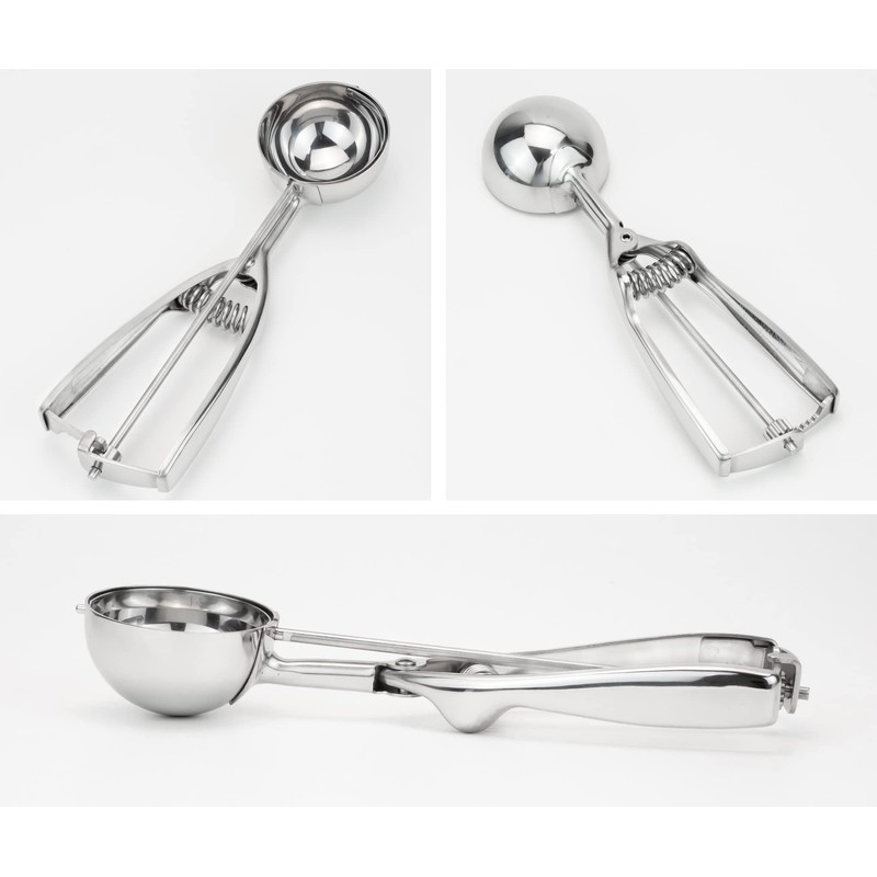 Solula 18/8 Stainless Steel Large Ice Cream Scoop Disher Melon