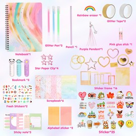Kids Journal Diary for Girls, DIY Craft Toy Gifts for Girls Age 5-12, Girls Kids Toys Pink Journal 5-12 Year Old Girls Toys Birthday Presents