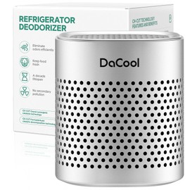 Refrigerator Deodorizer Lasts for 10 Years Refrigerator Odor Eliminator Fridge Deodorizer Travel Size Air Purifiers, More Effective Than Baking Soda Bamboo Charcoal Air Purifying Bag, Stainless Steel