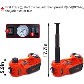 Panana 5 Ton Hydraulic Trolley Floor Jack Car Jack Kit 5Ton DC 12V Electric Hydraulic Car Jack Lift