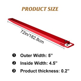 Forklift Extensions, 4.5 Inch Width 72 Inch Fork Extension, Heavy Duty Steel Pallet Fork Extensions Fits for 4.3-4.5" Width Forklifts Lift Truck Forklift Loaders, 1 Pair Forklifts Extension