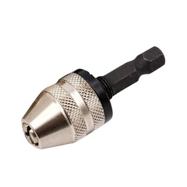 HOMSFOU Drill Chuck Adapter Converter Keyless Mini 3-jaw Chuck 0.3-6.5mm Drill Bit Holder Easy Locking Convert Impact Driver to Hold Drill Bits White/black Random Color