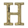 Monogram Letter H Door Knocker - Brass