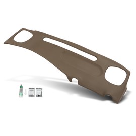 PIT66 Dash Bezel Cover Compatible with Chevy S10 Blazer GMC S15 Jimmy Pickup 1999 2000 2001 2002 Dashboard Panel Plastic Beige