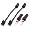 2 Piece Motorcycle Auxiliary Headlight Adapter Cable Kit 08V73MKSE00 Compatible