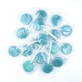 130 Pcs Light Blue Lollipops Blueberry Candy
