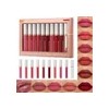 10 Pcs Brillos Labiales Mixed Impermeables Larga Duracion