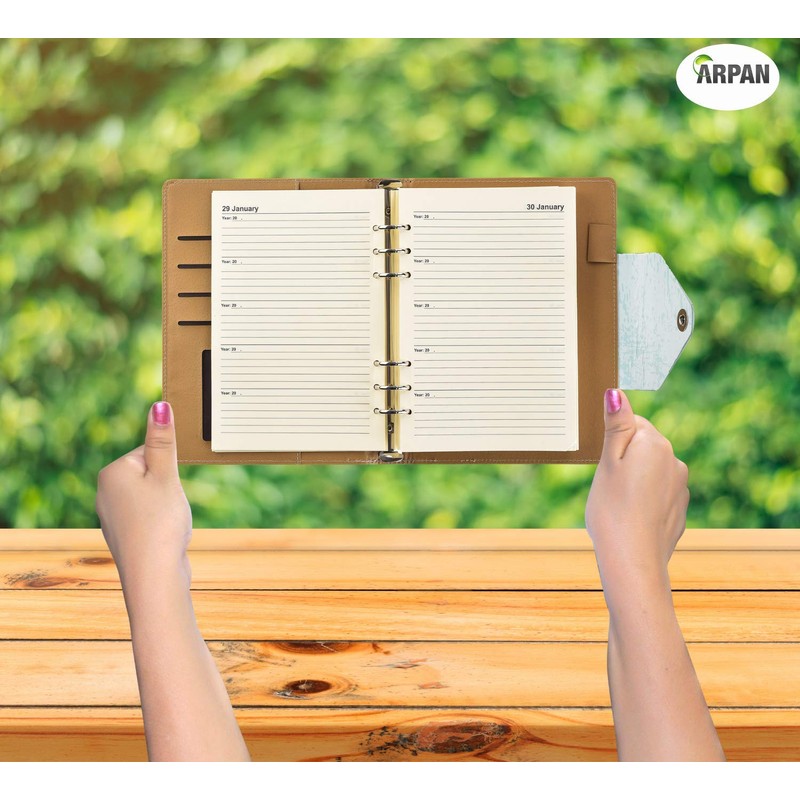 Five 5-Year Diary Organizer - Undated Daily Planner Journal Book