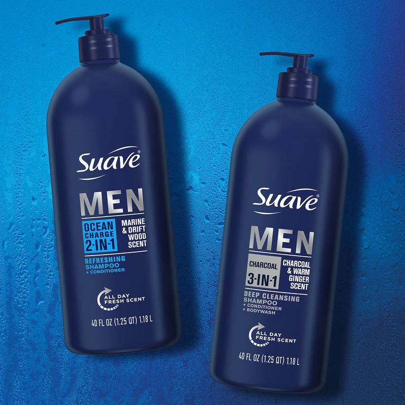 Suave Men 3 in 1 Shampoo Conditioner Bodywash Men's Body