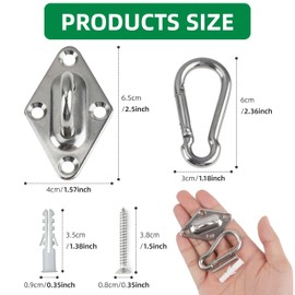 JREEPEE Wall Mount for Resistance Bands & Heavy Duty Hammock Hanging Kit - Workout Wall Anchor with Hook for Home Gym, Ceiling Swing, Yoga Straps and Suspension Training