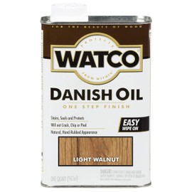 Watco 65541 Danish Oil Wood Finish, Quart, Light Walnut