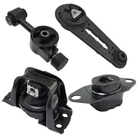 TRQ TRQ 4 Piece Engine & Transmission Motor Mount Kit Compatible with Nissan Versa Cube 1.8L