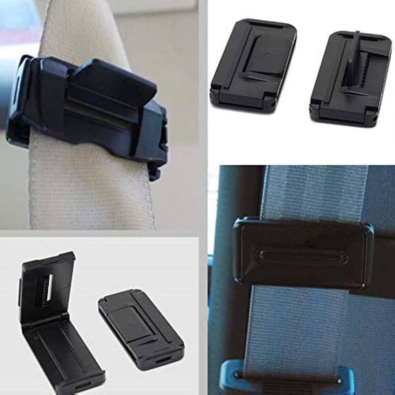 2x Car Seat Belt Adjuster Car Seatbelt Clip Strap Buckle