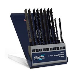 Eclipse Professional Tools EPT-W10 Predator Jigsaw Blade Set for Wood, Blue, Set of 10 Pieces