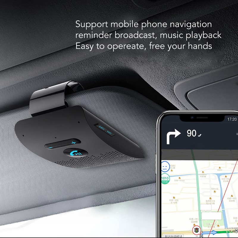 Handsfree Bluetooth for Phone Car Kit, Bluetooth Car Speaker Auto