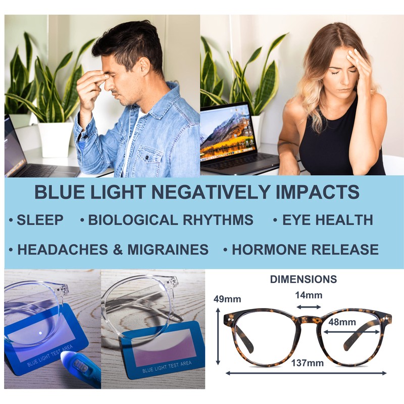 Riccardo Materossi - Premium Blue Light Filter Glasses, Screen Work