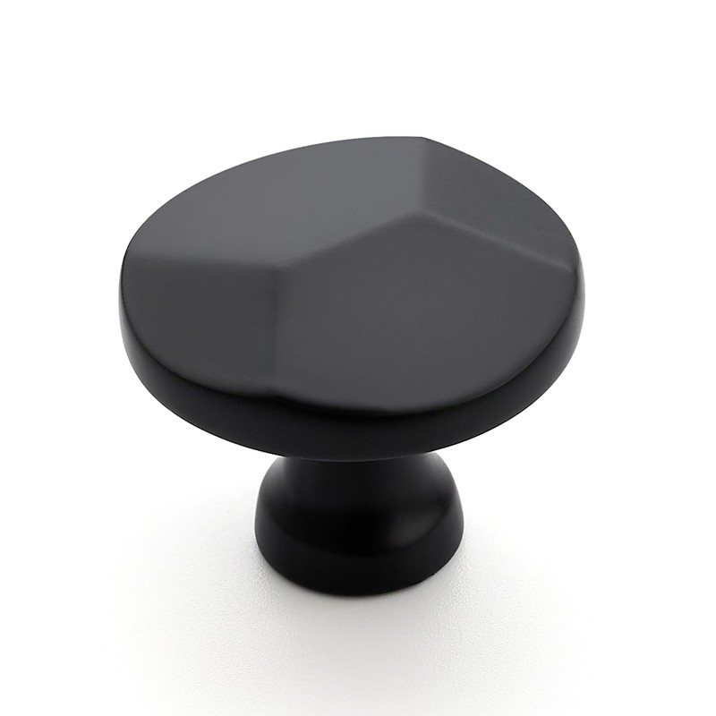 Ravinte 25 Pack Matte Black Round Cabinet Hardware Knobs,Solid Zinc