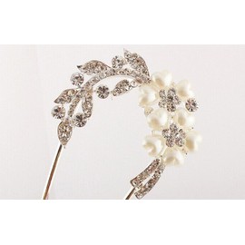 Miaomyao U-shaped Hair Ornament, Pearl Bijou, Flower, Wedding, Party, Kimono, Dress, Furisode, Tomesode, Yukata, Hair Accessory (Flower)