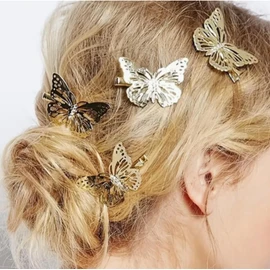 Abc Style Broche Pinza Pasador Dorada de Mariposa Kit 4 Piezas Elegante para Pelo Fiesta Boda Mujeres y Niñas Comodo de Llevar de Lujo