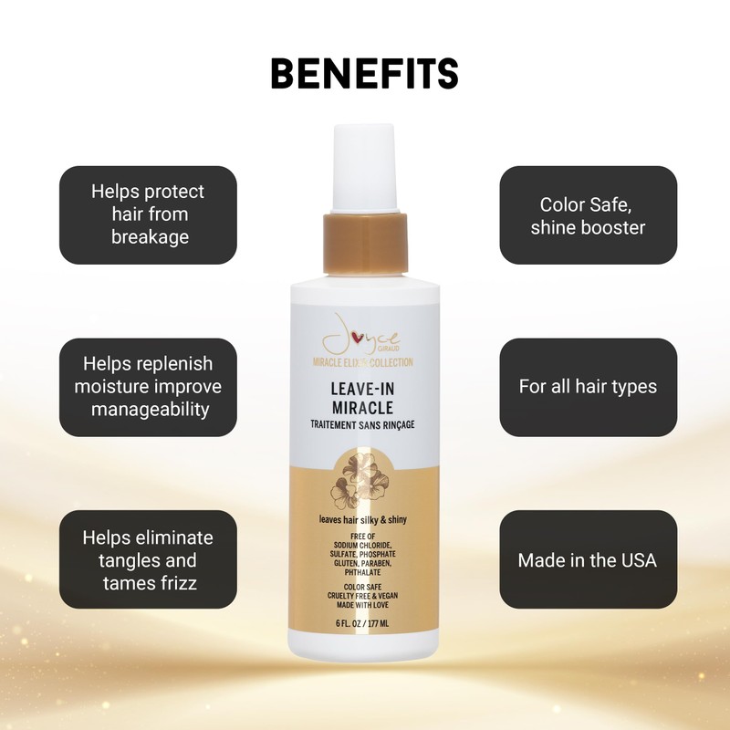 Joyce Giraud Leave-In Miracle Treatment with Pure4 Oils, 6 Oz,