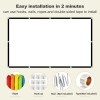 72 Inch Projector Screens Portable Fast Fold High-Density White Less