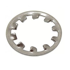 Merriway BH04110 (50 Pcs) Internal Teeth Shake Proof Lock Washer, M6 (1/4 inch) Zinc Plated - Pack of 50 Pieces