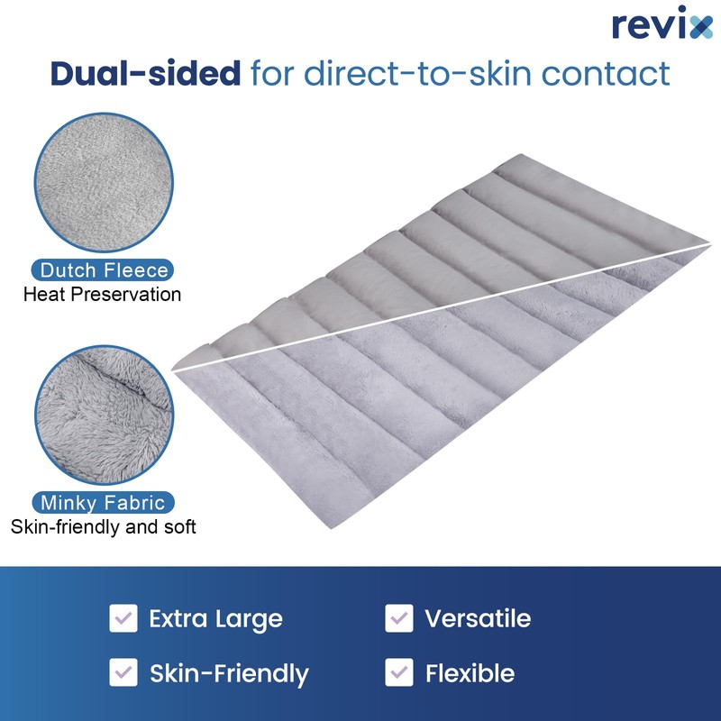 REVIX Extra Large Microwave Heating Pad for Back with Moist