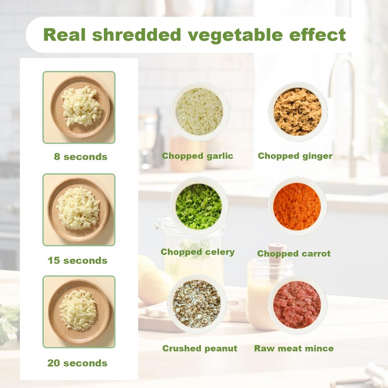 AXEDAES 4 in 1 Multi-Functional Portable Electric Vegetable Cutter Set,