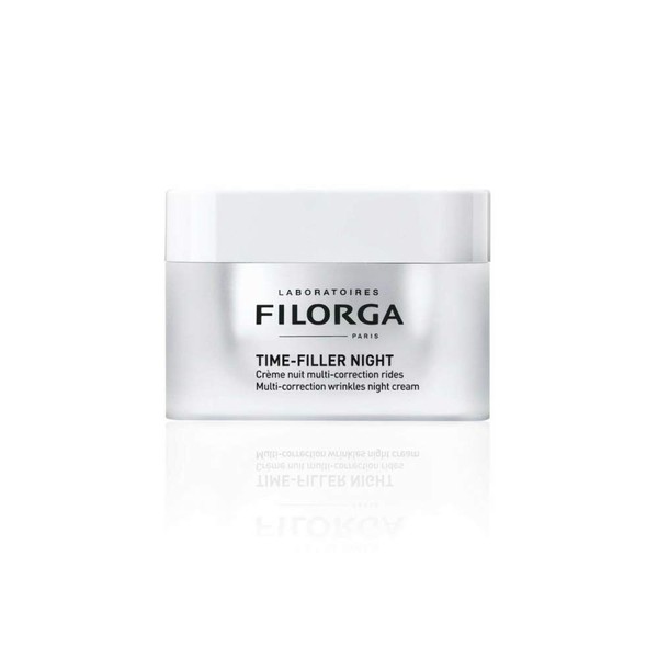 Filorga Time-Filler Night Wrinkle Correction Face Cream, Anti Aging Skin Treatment Made With Hyaluronic Acid and Peptides to Visibly Reduce Fine Lines, Dehydration, and Deep Set Wrinkles, 1.69 Fl Oz