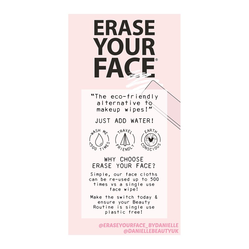 Danielle Creations Erase Your Face Eco Friendly Reusable Make Up