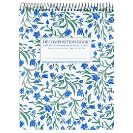 Decomposition Bluebells Top Bound Spiral Notebook – 7.5 x 9.75 Journal, College Ruled Lined Pages – Left-Handed Friendly Notebooks Ideal for Students, Artists & Office Professionals – Made in USA